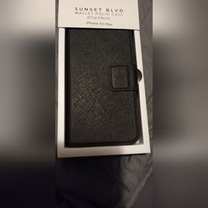 iPhone Xs Max Black Wallet Folio Case